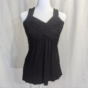 Boston Proper Size XXS Black Crisscross Top